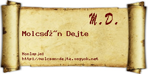 Molcsán Dejte névjegykártya